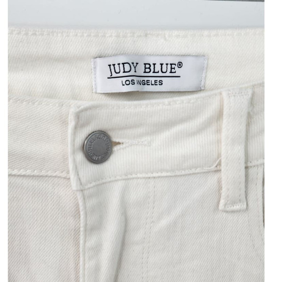 Judy Blue Lila Mid Rise Split Hem Bootcut Size 18 W  White - Picture 9 of 11
